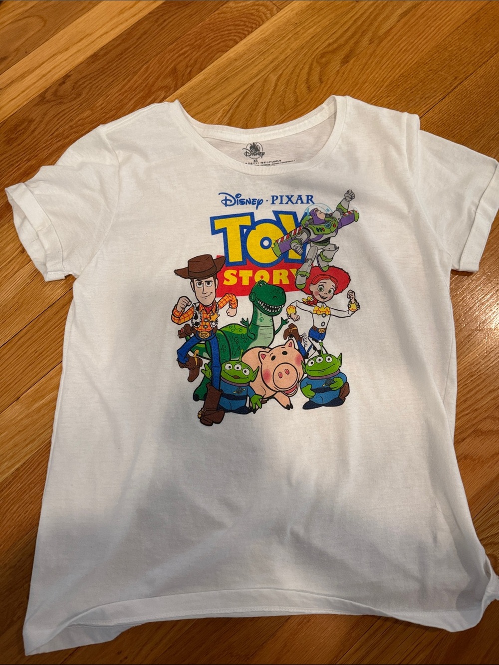 Disney White Toy Story Character Graphic Tee size xs